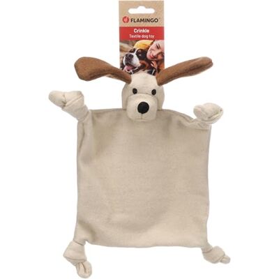 Flamingo TOY NEZWA CRINKLE BLANKET DOG BEIGE 26x6,3x30CM Flamingo TOY NEZWA CRINKLE BLANKET DOG BEIGE 26x6,3x30CM