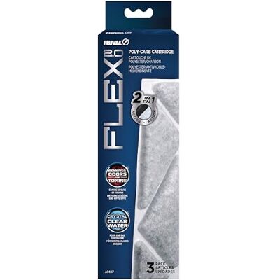 Fluval Polycarbonate Cartridge for Flex 2.0 Aquarium Filter, 3pc Fluval Polycarbonate Cartridge for Flex 2.0 Aquarium Filter, 3pc