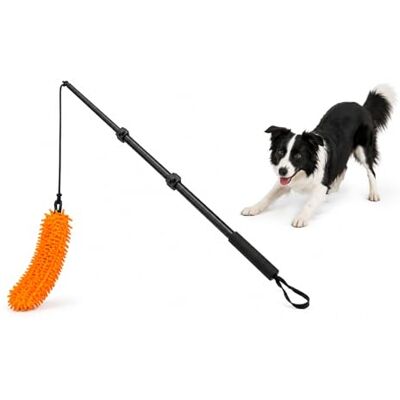 Flamingo TOY FAUXTRA TELESCOPIC DANGLER & CHASER CHENILLE ORANGE Flamingo TOY FAUXTRA TELESCOPIC DANGLER & CHASER CHENILLE ORANGE