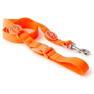 Hugo Boss Waterproof Dog Lead, Anti Odor Easy Clean Padded Handle Pet Leash, Orange, 120 x 2.5cm Hugo Boss Waterproof Dog Lead, Anti Odor Easy Clean Padded Handle Pet Leash, Orange, 120 x 2.5cm