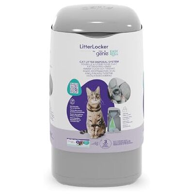 Litter Genie Easy Roll, LATEST VERSION of the LitterLocker cat litter bin, now with convenient tear-off bags, larger filling opening, new modern design Litter Genie Easy Roll, LATEST VERSION of the LitterLocker cat litter bin, now with convenient tear-off bags, larger filling opening, new modern design