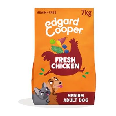 Edgard Cooper Edgard & Cooper Grain Free Dry Dog Food For Medium Breed Adult Dogs (7kg), Fresh Chicken, Balanced Fibre For Gut Health, With Apple, Sweet Potato, Kale and Blueberry, Never Meat Meal Edgard Cooper Edgard & Cooper Grain Free Dry Dog Food For Medium Breed Adult Dogs (7kg), Fresh Chicken, Balanced Fibre For Gut Health, With Apple, Sweet Potato, Kale and Blueberry, Never Meat Meal