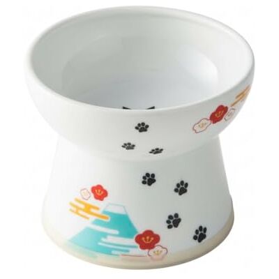 猫壱 Necoichi Raised Stress Free Cat Food Bowl, Elevated, Backflow Prevention, Dishwasher and Microwave Safe, No.1 Seller in Japan! (Fuji Limited Edition, Large) 猫壱 Necoichi Raised Stress Free Cat Food Bowl, Elevated, Backflow Prevention, Dishwasher and Microwave Safe, No.1 Seller in Japan! (Fuji Limited Edition, Large)