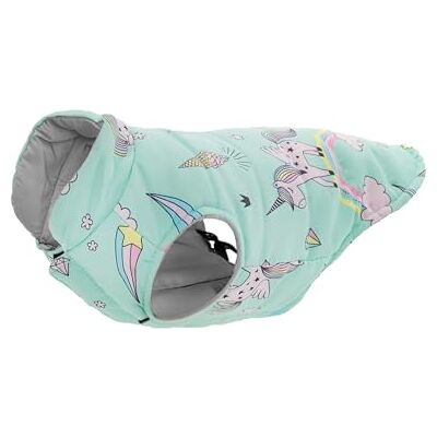 Record Waterproof Coat for Dogs Unicorn with Elastic Back Legs and Leash Hole. Ideal for All Weather Light Blue, 3XS Record Waterproof Coat for Dogs Unicorn with Elastic Back Legs and Leash Hole. Ideal for All Weather Light Blue, 3XS