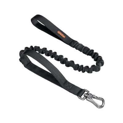 EXCELLENT ELITE SPANKER Tactical Bungee Dog Leash Elastic Leads Rope with 2 Padded Control Handle for Small and Medium Dogs(BLK) EXCELLENT ELITE SPANKER Tactical Bungee Dog Leash Elastic Leads Rope with 2 Padded Control Handle for Small and Medium Dogs(BLK)