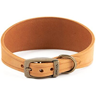 Ancol Timberwolf - Leather Collar - Mustard - 34-43cm - Dog Collar Ancol Timberwolf - Leather Collar - Mustard - 34-43cm - Dog Collar