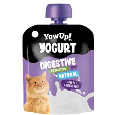 YowUp! Cat Prebiotic Yogurt Pouch Natural Digestive Aid, Bulk 10 Pack, 85gm Each, Lactose-Free YowUp! Cat Prebiotic Yogurt Pouch Natural Digestive Aid, Bulk 10 Pack, 85gm Each, Lactose-Free