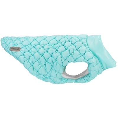 Record Cloud Dog Coat with Stylish Embossed Design Leash Hole, Velcro Closure for Quick Fit and Elastic Back Legs Tiffany, S Record Cloud Dog Coat with Stylish Embossed Design Leash Hole, Velcro Closure for Quick Fit and Elastic Back Legs Tiffany, S