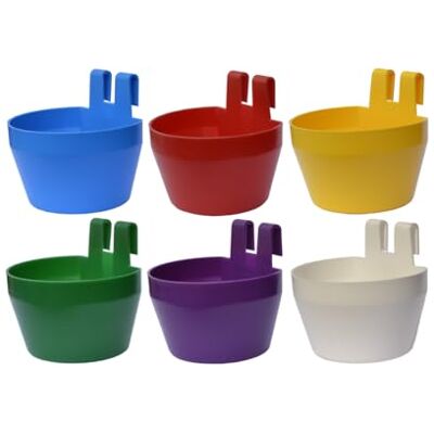 Supa Poultry Cage Cups for Poultry, Pack of 12, Suitable for Both Food, Grit or Water, Includes Integral Hook so the Cups Can Be Hung from the Cage Mesh, Made in the UK Supa Poultry Cage Cups for Poultry, Pack of 12, Suitable for Both Food, Grit or Water, Includes Integral Hook so the Cups Can Be Hung from the Cage Mesh, Made in the UK