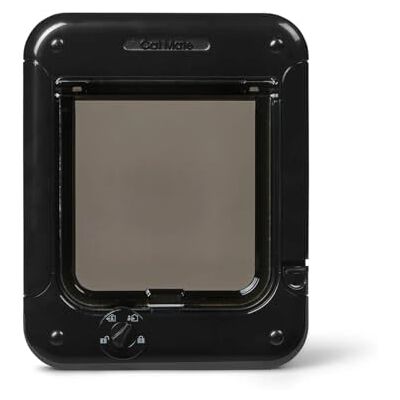 Cat Mate Rotary 4-Way-Locking Cat Flap (358) Versatile Lockable Door for Small to Average-Sized Cats, for Single/Multiple Glazing, UPVC, Wall and Wood, Black Cat Mate Rotary 4-Way-Locking Cat Flap (358) Versatile Lockable Door for Small to Average-Sized Cats, for Single/Multiple Glazing, UPVC, Wall and Wood, Black