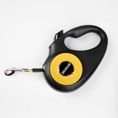 Julius-K9 Retractable Dog Lead, M 5 m Tape, Black/Orange – anti-slip handle, ribbon leash, extandable, one handed brake, pause, lock, reflective ribbon, tangle free, heavy duty Julius-K9 Retractable Dog Lead, M 5 m Tape, Black/Orange – anti-slip handle, ribbon leash, extandable, one handed brake, pause, lock, reflective ribbon, tangle free, heavy duty
