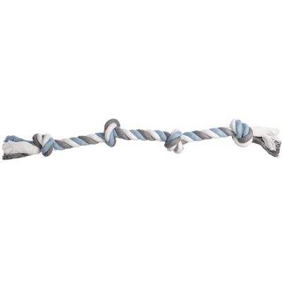 Flamingo DT COTTON JIM KNOTTED BONE 4 KNOTS BLUE/WHITE/GREY 60CM Flamingo DT COTTON JIM KNOTTED BONE 4 KNOTS BLUE/WHITE/GREY 60CM