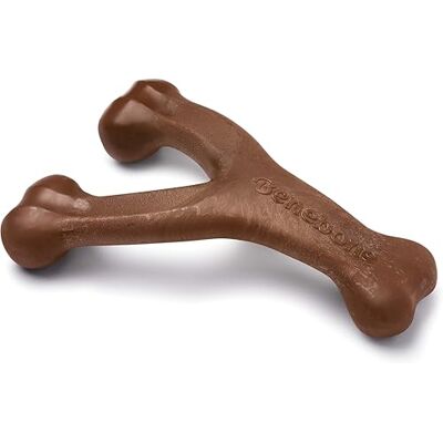 Benebone Wishbone Dog Chew Toy for Aggressive Chewers, Long Lasting Tough Boredom Breaker for Dogs, REAL Peanut Flavour, For Large Dogs, Made in the USA Benebone Wishbone Dog Chew Toy for Aggressive Chewers, Long Lasting Tough Boredom Breaker for Dogs, REAL Peanut Flavour, For Large Dogs, Made in the USA