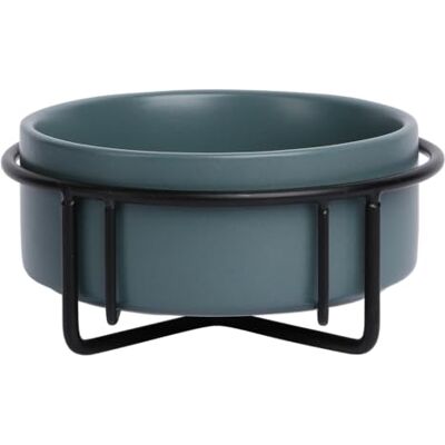 JACK AND VANILLA , Bon Appetit Ceramic Bowl with Non-Slip Metal Stand, Elegant Design, Capacity 850 ml, Easy to Clean, Eco-Friendly, Green JACK AND VANILLA , Bon Appetit Ceramic Bowl with Non-Slip Metal Stand, Elegant Design, Capacity 850 ml, Easy to Clean, Eco-Friendly, Green