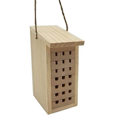 Dehner Natura Zermatt Insect Hotel, Approx. 8 x 19.5 x 12.5 cm, Pine Wood/Bamboo, Natural Dehner Natura Zermatt Insect Hotel, Approx. 8 x 19.5 x 12.5 cm, Pine Wood/Bamboo, Natural