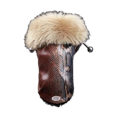 Trilly All Brilli Tori Faux Leather Python Effect Coat with Faux Leather Collar Brown S 1 Product Trilly All Brilli Tori Faux Leather Python Effect Coat with Faux Leather Collar Brown S 1 Product
