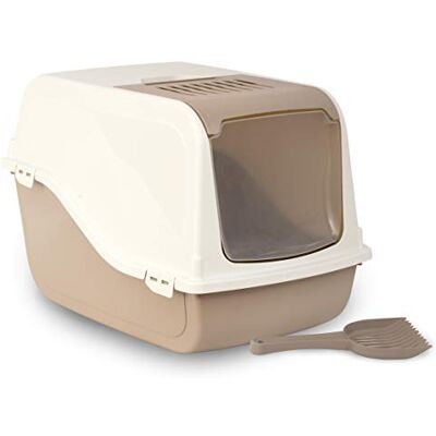 Rosewood Ariel Front Opening Cat Toilet, Litter Tray, Mocha, Large Rosewood Ariel Front Opening Cat Toilet, Litter Tray, Mocha, Large