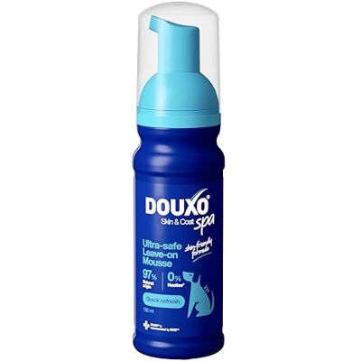 Douxo Spa Quick Refresh Leave-on Mousse for Dogs, 150 ml, Safely Cleans and Refreshes, Leaves the Fur Soft, Radiant and Smelling Great, pH Balanced and Hypoallergenic, Skin-Friendly Formula Douxo Spa Quick Refresh Leave-on Mousse for Dogs, 150 ml, Safely Cleans and Refreshes, Leaves the Fur Soft, Radiant and Smelling Great, pH Balanced and Hypoallergenic, Skin-Friendly Formula