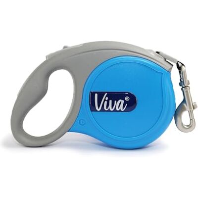 Ancol Viva Retractable Dog Lead in Blue Comfortable Grip Sturdy Pet Training Accessory Puppy Walking Leash 5m Large Ancol Viva Retractable Dog Lead in Blue Comfortable Grip Sturdy Pet Training Accessory Puppy Walking Leash 5m Large