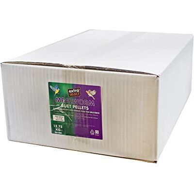 Extra Select Mealworm High Energy Suet Pellets Wild Bird Food Protein, Fat Rich Year-Round Feeding 12.75 kg Bulk Box Extra Select Mealworm High Energy Suet Pellets Wild Bird Food Protein, Fat Rich Year-Round Feeding 12.75 kg Bulk Box