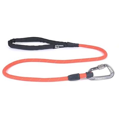 Mountain Paws Rope Karabiner Dog Lead Reflective Lead With Padded Neoprene Handle, 1.2 Metres Mountain Paws Rope Karabiner Dog Lead Reflective Lead With Padded Neoprene Handle, 1.2 Metres