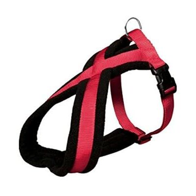 TRIXIE Premium Harness with Fleece Padding, Red, M: 45–80 cm/25 mm TRIXIE Premium Harness with Fleece Padding, Red, M: 45–80 cm/25 mm
