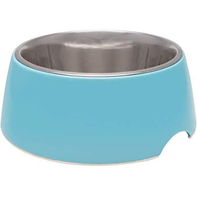 LOVING PETS Retro Bowl Dog Food Water Bowl No Tip Stainless Steel Elevated Pet Bowl No Skid Spill Proof (Large, Blue) LOVING PETS Retro Bowl Dog Food Water Bowl No Tip Stainless Steel Elevated Pet Bowl No Skid Spill Proof (Large, Blue)