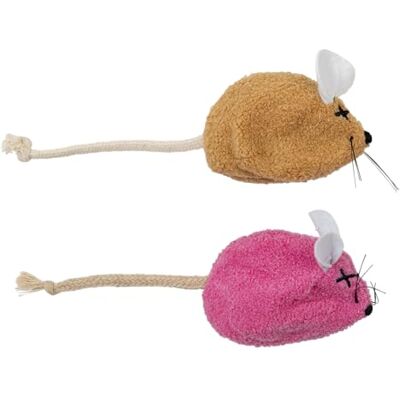 JACK AND VANILLA , Cat Toys, 2 x 6 cm Realistic Mice, Made of Durable and Non-Toxic Materials, Perfect for Interactive Play, Multi-Colour, Cat Toys Model JACK AND VANILLA , Cat Toys, 2 x 6 cm Realistic Mice, Made of Durable and Non-Toxic Materials, Perfect for Interactive Play, Multi-Colour, Cat Toys Model