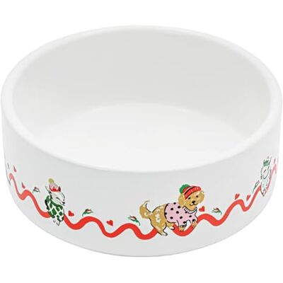 Pet Brands Cath Kidston Ceramic Dog Bowl (1.4L), Dishwasher Safe Kitchenware Food & Water Dish for Medium & Large Dogs, Hearts & Roses Print, 18.5cm Pet Brands Cath Kidston Ceramic Dog Bowl (1.4L), Dishwasher Safe Kitchenware Food & Water Dish for Medium & Large Dogs, Hearts & Roses Print, 18.5cm