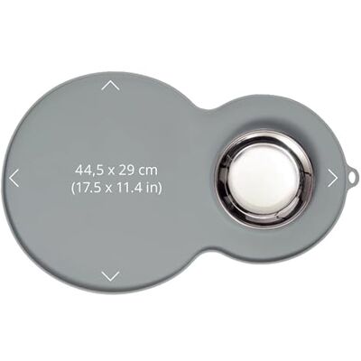 Catit Peanut Placemat, Medium, Grey Catit Peanut Placemat, Medium, Grey
