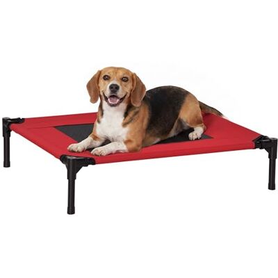 Pawhut Pet Elevated Bed - Breathable Medium Red - Pet Bed Pawhut Pet Elevated Bed - Breathable Medium Red - Pet Bed