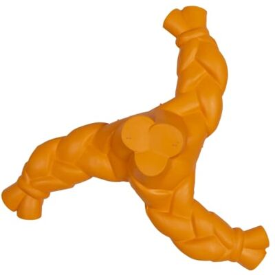 JACK AND VANILLA , Rubber Toys Durable Rubber Dog Chew Toy Stimulates Curiosity and Promotes Dental Health, Diameter 13.2 cm, Bright Orange JACK AND VANILLA , Rubber Toys Durable Rubber Dog Chew Toy Stimulates Curiosity and Promotes Dental Health, Diameter 13.2 cm, Bright Orange