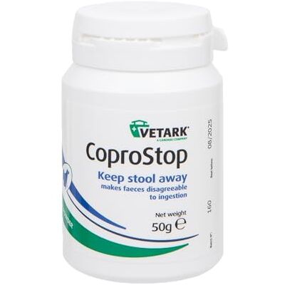 Vetark CoproStop Stool Repellent Powder for Adult Cats & Dogs Easy to give Reduces bad breath Puppies from 6 weeks of age 50g Vetark CoproStop Stool Repellent Powder for Adult Cats & Dogs Easy to give Reduces bad breath Puppies from 6 weeks of age 50g