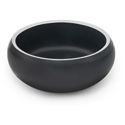 lionto Stainless Steel Food Bowl, 360ml, Food Grade Dog Bowl with Non-Slip Silicone Pads, Rustproof Water Bowl for Dogs and Cats, Curved Black lionto Stainless Steel Food Bowl, 360ml, Food Grade Dog Bowl with Non-Slip Silicone Pads, Rustproof Water Bowl for Dogs and Cats, Curved Black