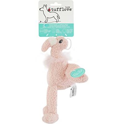 Tufflove Rosewood Flamingo Medium, Tough Dog Toy, For Medium to Large Dogs, Pink Tufflove Rosewood Flamingo Medium, Tough Dog Toy, For Medium to Large Dogs, Pink