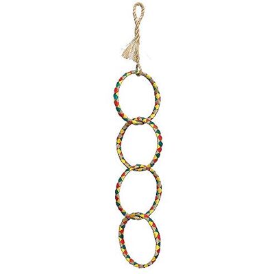 Planet Pleasures 4 Ring Chain 17" Small Bird Toy Planet Pleasures 4 Ring Chain 17" Small Bird Toy