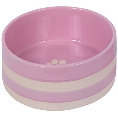 Nobby Ceramic Bowl Strio, Pink/Cream, Diameter 21.0 x 8.5 cm, 2.00 L, Pack of 1 Nobby Ceramic Bowl Strio, Pink/Cream, Diameter 21.0 x 8.5 cm, 2.00 L, Pack of 1