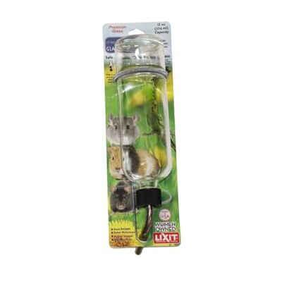 Lixit FBGB-12 Chew Proof Glass Bottle 12oz for Small Animals/Birds Lixit FBGB-12 Chew Proof Glass Bottle 12oz for Small Animals/Birds