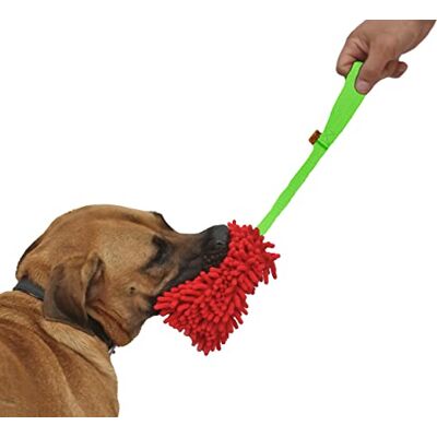 Dingo Waldemar Rutkowski Dingo Microfibre Dog Toy with a Squeaker, 1 Handle Chaser, Handmade Tug Toy for Dog Training Agility Retrieve Play, Prey Drive Booster 55 cm Long Tug Red (15654) Dingo Waldemar Rutkowski Dingo Microfibre Dog Toy with a Squeaker, 1 Handle Chaser, Handmade Tug Toy for Dog Training Agility Retrieve Play, Prey Drive Booster 55 cm Long Tug Red (15654)