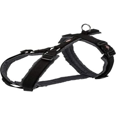 TRIXIE Trekking Harness New Premium, M: 53-64 cm/20 mm, Black/Graphite, Dog TRIXIE Trekking Harness New Premium, M: 53-64 cm/20 mm, Black/Graphite, Dog