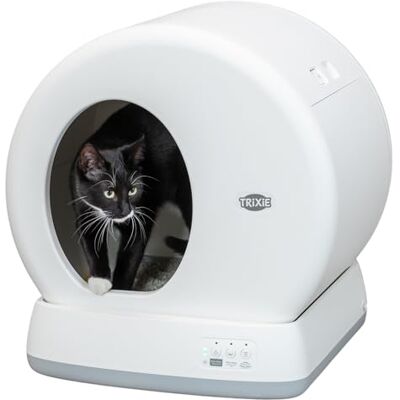 TRIXIE self-cleaning cat litter tray 53 x 55.5 x 52 cm – for lasting cleanliness – with UK plug – practical, electric litter tray for cats weighing 1.5 kg or more – quiet & safe TRIXIE self-cleaning cat litter tray 53 x 55.5 x 52 cm – for lasting cleanliness – with UK plug – practical, electric litter tray for cats weighing 1.5 kg or more – quiet & safe