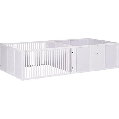 PawHut Whelping Box for Dogs, 2m x 1m Whelping Pen for Indoors, Pet Playpen with Three Doors, Two-Room Design PawHut Whelping Box for Dogs, 2m x 1m Whelping Pen for Indoors, Pet Playpen with Three Doors, Two-Room Design