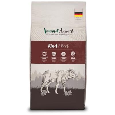 VenandiAnimal Venandi Animal Premium Cat Food, Beef, with Plenty of Fresh Meat, Dry Food, Grain-Free, Pack of 1 (1 x 1.5 kg) VenandiAnimal Venandi Animal Premium Cat Food, Beef, with Plenty of Fresh Meat, Dry Food, Grain-Free, Pack of 1 (1 x 1.5 kg)