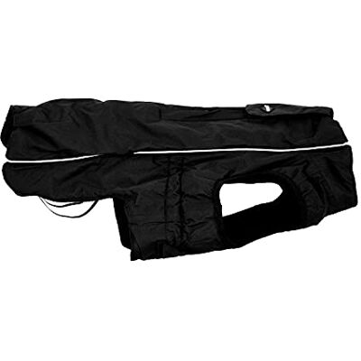 JEGGO Zipback, cold-repellent winter dog coat, waterproof and windproof, breathable, optimal fit, with full zip for easy on and off (black, 28 cm) JEGGO Zipback, cold-repellent winter dog coat, waterproof and windproof, breathable, optimal fit, with full zip for easy on and off (black, 28 cm)