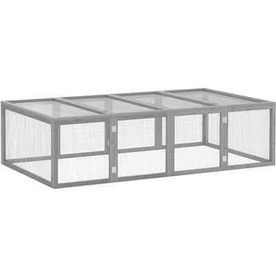 PawHut - Rabbit Hutch - Grey - Wooden - Hutch PawHut - Rabbit Hutch - Grey - Wooden - Hutch