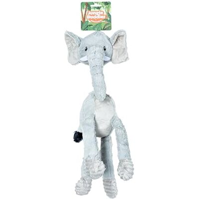 Animal Instincts Jungle Buddies Plush Elephant Large Squeaker Dog Toy with Rope for Comfort Playtime (Pack of 1) Animal Instincts Jungle Buddies Plush Elephant Large Squeaker Dog Toy with Rope for Comfort Playtime (Pack of 1)
