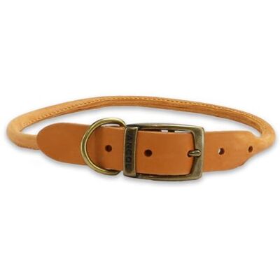 Ancol Timberwolf Round Leather Dog Collar in Mustard Comfortable Top Grain Bridle Leather Pet Accessory Adjustable Puppy Neckband 28-36cm Size 3 Ancol Timberwolf Round Leather Dog Collar in Mustard Comfortable Top Grain Bridle Leather Pet Accessory Adjustable Puppy Neckband 28-36cm Size 3