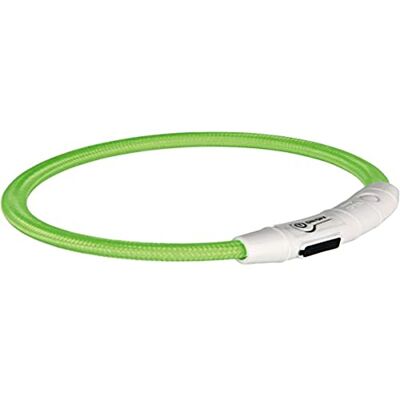 TRIXIE Flash light-up ring USB, TPU/Nylon, L–XL: 65 cm/ø 7 mm, green TRIXIE Flash light-up ring USB, TPU/Nylon, L–XL: 65 cm/ø 7 mm, green