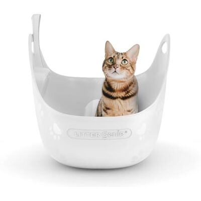 Litter Genie Litter Box With Scoop, White Litter Genie Litter Box With Scoop, White