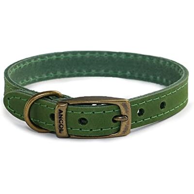 Ancol Timberwolf Leather Collar Green 55-63cm Size 8 Ancol Timberwolf Leather Collar Green 55-63cm Size 8
